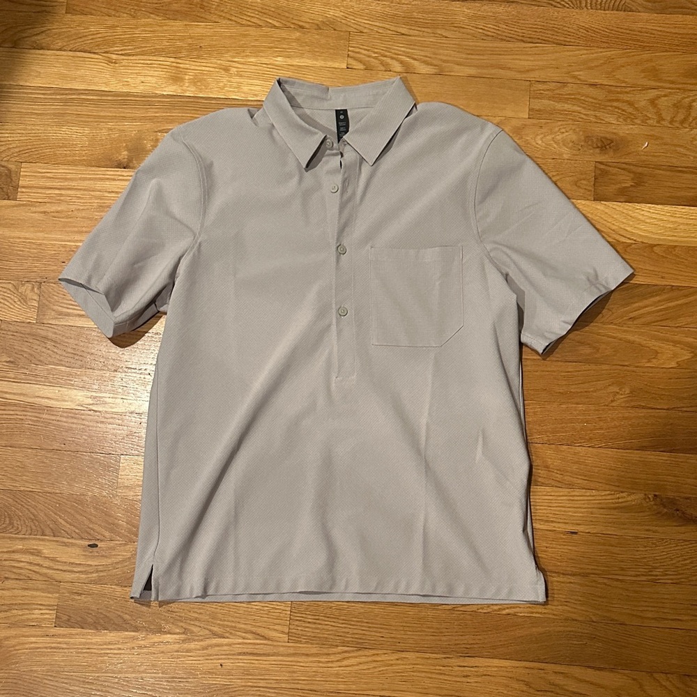 lululemon athletica Light Gray Polo Shirt